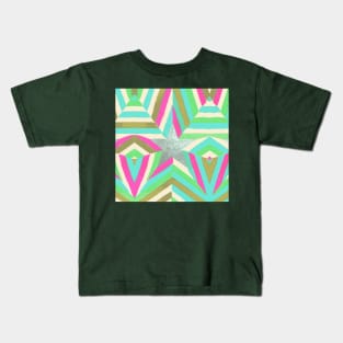 Bright Mint Stars Kids T-Shirt